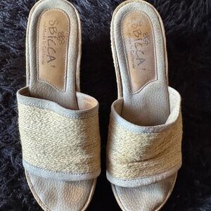 Sbicca Women's Cream Espadrille Slides